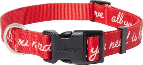 Show full view: Frisco Valentine's All You Need Is Love Dog Collar, L/XL: 18 to 26-in neck, 1-in wide slide 2 of 9