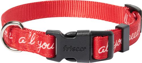 Show full view: Frisco Valentine's All You Need Is Love Dog Collar, S: 10 to 14-in neck, 5/8-in wide slide 2 of 10