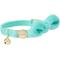 Show in main carousel: Frisco Velvet Removable Bunny Tie Breakaway Cat Collar, Turquoise, 8 to 12-in neck, 3/8-in wide slide 1 of 10