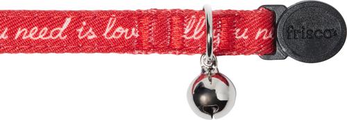 Show full view: Frisco Valentine's All You Need Is Love Collar Cat Collar with Bell, 8 to 12-in neck, 3/8-in wide slide 4 of 8