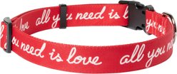 Frisco Valentine's All You Need Is Love Dog Collar, XXL/XXXL: 21 to 32-in neck, 1 1/4-in wide
