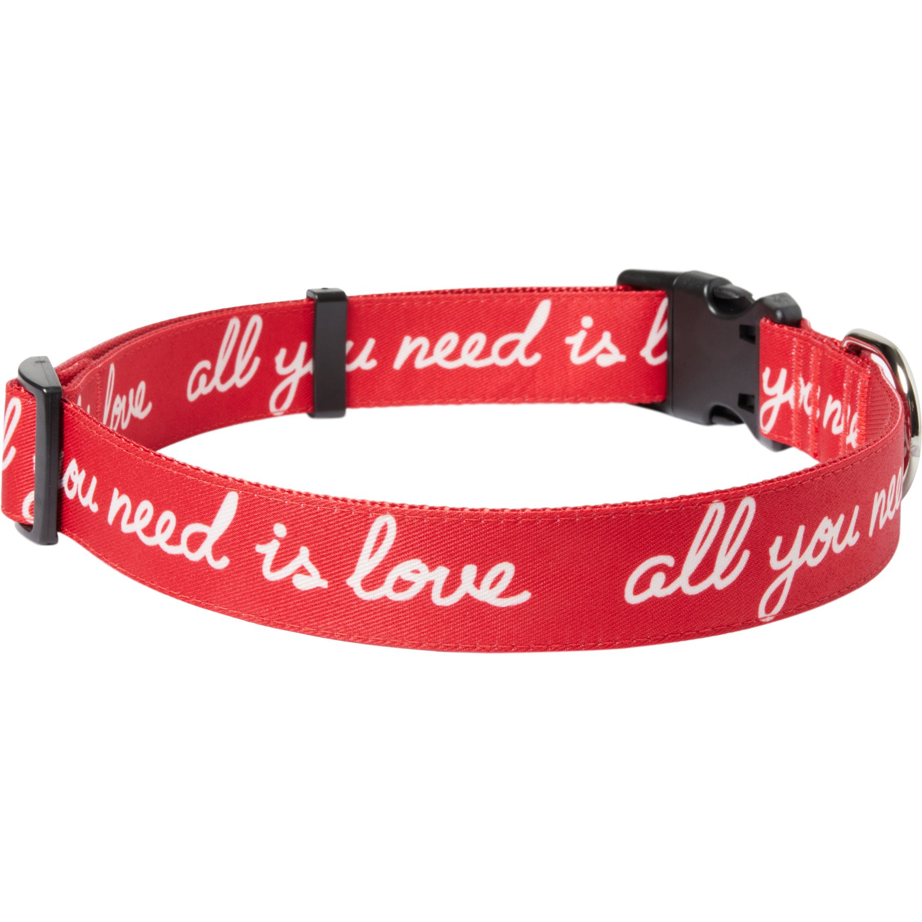 Frisco Valentine's All You Need Is Love Dog Collar, XXL/XXXL: 21 to 32-in neck, 1 1/4-in wide