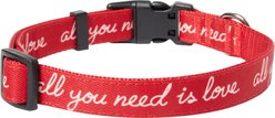 Frisco Valentine's All You Need Is Love Dog Collar, M: 14 to 20-in neck, 3/4-in wide