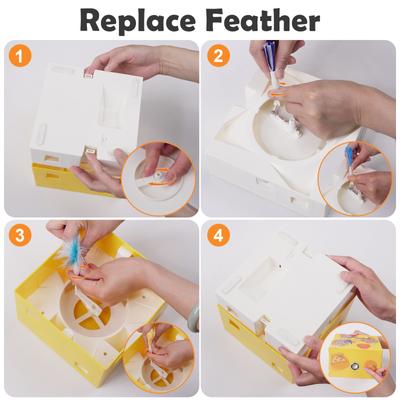 Show full view: Migipaws Migibox Plus Automatic Electronic Motion Cat Toy, Yellow slide 6 of 8