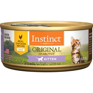 Instinct Original Real Chicken Recipe Grain-Free Pate Kitten Wet Cat Food, 5.5-oz can, case of 12