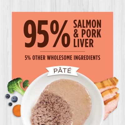 Show full view: Instinct Original Real Salmon Recipe Grain-Free Pate Wet Cat Food, 3-oz can, case of 24 slide 3 of 11