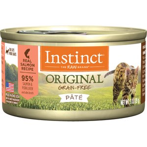 Instinct Original Real Salmon Recipe Grain-Free Pate Wet Cat Food, 3-oz can, case of 24