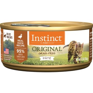 Instinct Original Real Duck Recipe Grain-Free Pate Wet Cat Food, 5.5-oz can, case of 12