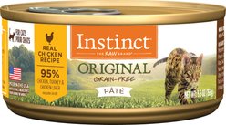 Instinct Original Real Chicken Recipe Grain-Free Pate Wet Cat Food, 5.5-oz can, case of 12