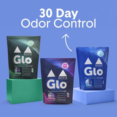 Show full view: Boxiecat Glo Natural Stress-Relief Non-Clumping Crystal Cat Litter with UV Attractant, 6-lb bag, 3 count slide 3 of 12