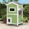 Show in main carousel: Petscosset Insulated Outdoor Wooden Two-Story Cat House, Green slide 10 of 12