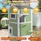 Show in main carousel: Petscosset Insulated Outdoor Wooden Two-Story Cat House, Green slide 7 of 12