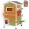 Show in main carousel: Petscosset Insulated Outdoor Wooden Two-Story Cat House, Green slide 1 of 12