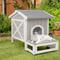 Show in main carousel: Petscosset Outdoor Cat House with Raised Base, Gray slide 6 of 7