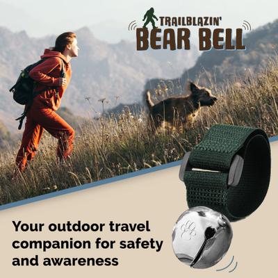 Show full view: Poochie-Pets TrailBlazin' Dog Collar Bear Bell, Big Foot Green, Large slide 3 of 6