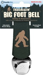 Poochie-Pets TrailBlazin' Dog Collar Bear Bell, Big Foot Green, Large