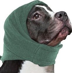 NANAKI Calming Hoodie Ear Wraps for Dogs, Green, Small