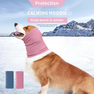 Show full view: NANAKI Calming Hoodie Ear Wraps for Dogs, Dusty Pink, Small slide 6 of 9