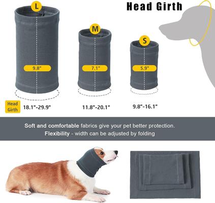 Show full view: NANAKI Calming Hoodie Ear Wraps for Dogs, Grey, Small slide 3 of 9