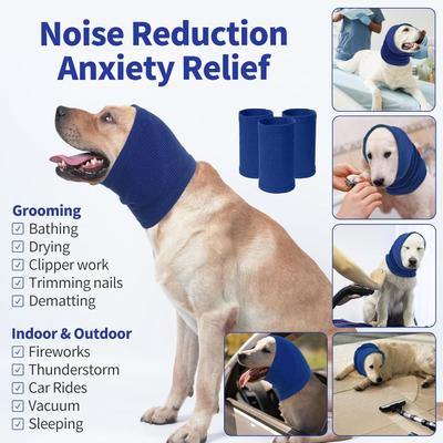 Show full view: NANAKI Calming Hoodie Ear Wraps for Dogs, Blue, Small slide 4 of 9