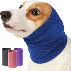 NANAKI Calming Hoodie Ear Wraps for Dogs, Blue, Small