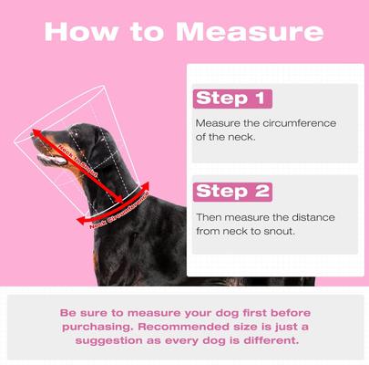 Show full view: NANAKI Soft Cone Recovery Elizabethan Collar/E-Collar for Dogs, Pink, X-Large slide 6 of 9