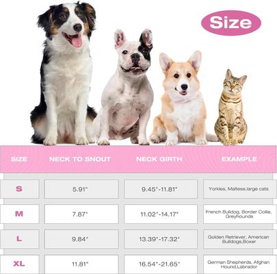 Show full view: NANAKI Soft Cone Recovery Elizabethan Collar/E-Collar for Dogs, Pink, X-Large slide 3 of 9