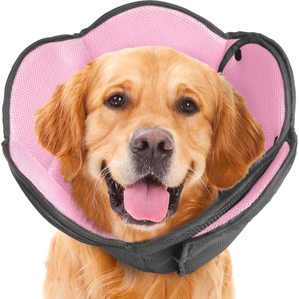 NANAKI Soft Cone Recovery Elizabethan Collar/E-Collar for Dogs, Pink, Small