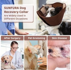 NANAKI Sunfura Cone Recovery Elizabethan Collar/E-Collar for Dogs, Brown, Large slide 2 of 5