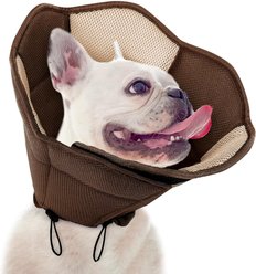 NANAKI Sunfura Cone Recovery Elizabethan Collar/E-Collar for Dogs, Brown, Medium
