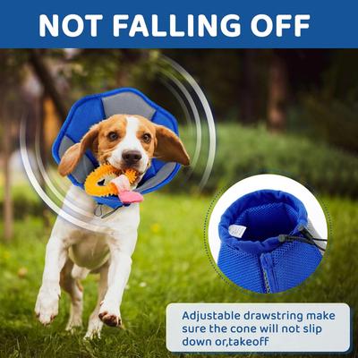 Show full view: NANAKI Sunfura Cone Recovery Elizabethan Collar/E-Collar for Dogs, Blue, X-Large slide 5 of 7