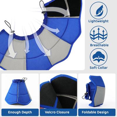Show full view: NANAKI Sunfura Cone Recovery Elizabethan Collar/E-Collar for Dogs, Blue, X-Large slide 4 of 7