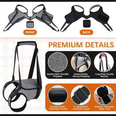 Show full view: NANAKI Lift Harness for Dogs, Grey, Small slide 6 of 9