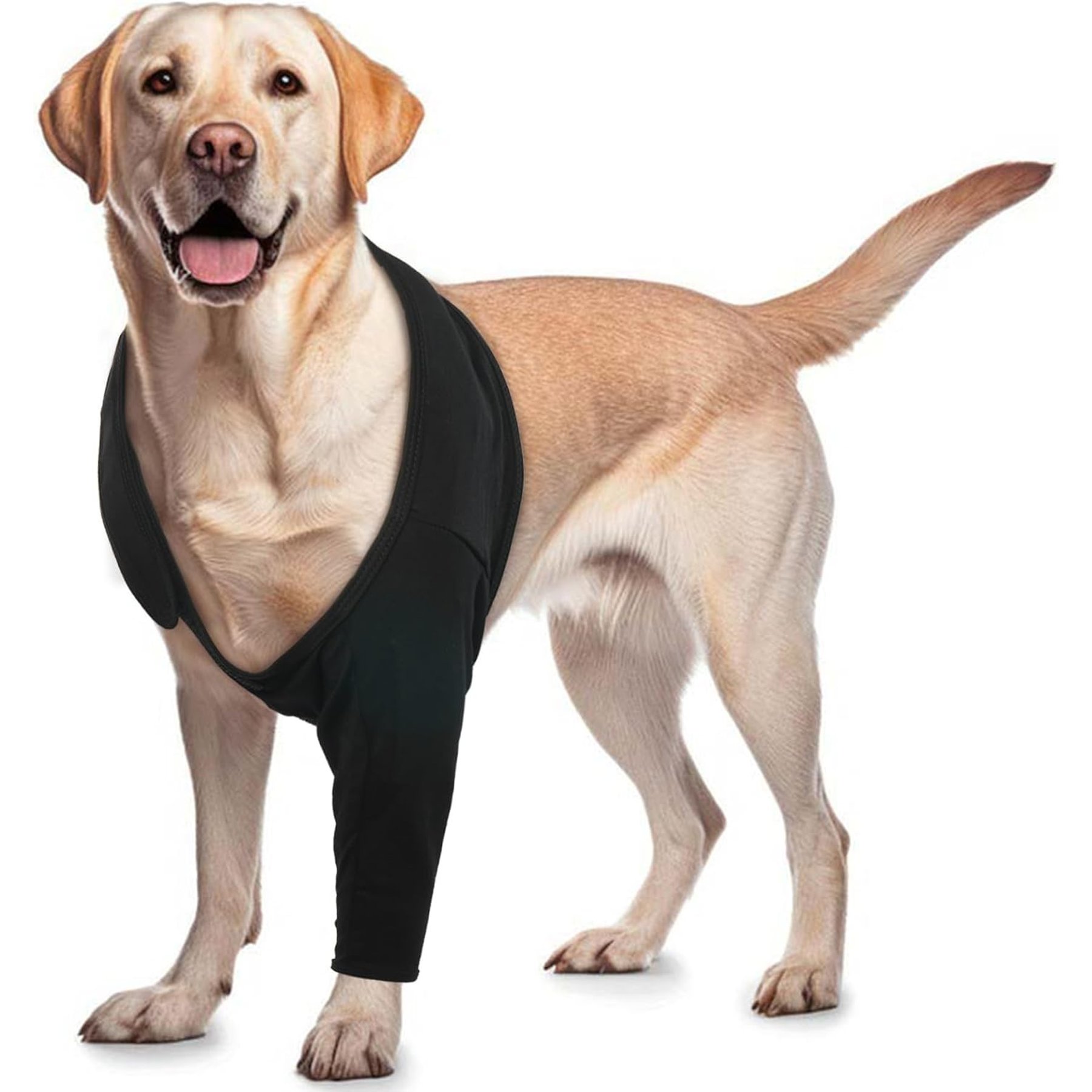 NANAKI Surgery Recovery Leg Sleeve Front for Dogs, Black, XXX-Large