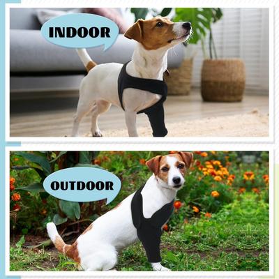 Show full view: NANAKI Surgery Recovery Leg Sleeve Front for Dogs, Black, XX-Small slide 8 of 10