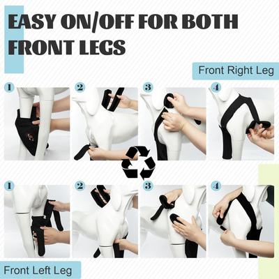 Show full view: NANAKI Surgery Recovery Leg Sleeve Front for Dogs, Black, XX-Small slide 7 of 10