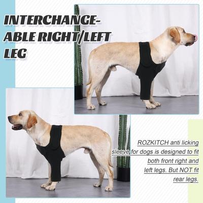 Show full view: NANAKI Surgery Recovery Leg Sleeve Front for Dogs, Black, XX-Small slide 6 of 10