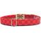 Show in main carousel: Zaley Designs Naughty Checkered Cotton Dog Collar, Red, Large: 15 to 25-in neck, 1-in wide slide 2 of 4