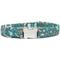 Show in main carousel: Zaley Designs Gingerbread Cotton Dog Collar, Teal, Medium: 13 to 20-in neck, 1-in wide slide 1 of 5