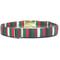 Show in main carousel: Zaley Designs Jolly Christmas Stripe Cotton Dog Collar, Red & Green, Large: 15 to 25-in neck, 1-in wide slide 2 of 3