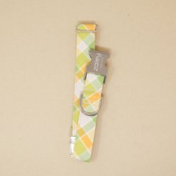 Zaley Designs Cotton Dog Collar, Citrus & Olive, Medium: 13 to 20-in neck, 1-in wide slide 2 of 5
