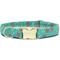 Show in main carousel: Zaley Designs Football Cotton Dog Collar, Green, Medium: 13 to 20-in neck, 1-in wide slide 1 of 4