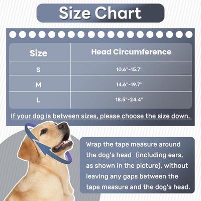 Show full view: NANAKI Calming Hoodie Ear Wraps for Dogs, Dark Grey, Medium slide 3 of 8