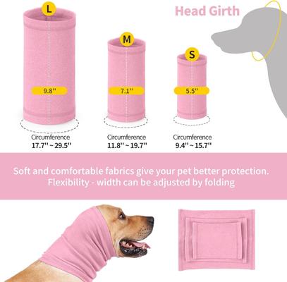 Show full view: NANAKI Calming Hoodie Ear Wraps for Dogs, Dusty Pink, Small slide 3 of 9