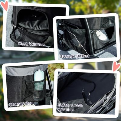 Show full view: PawHut 3 in 1 Dog Stroller slide 8 of 10