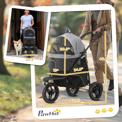 Show full view: PawHut 3 in 1 Dog Stroller slide 4 of 10
