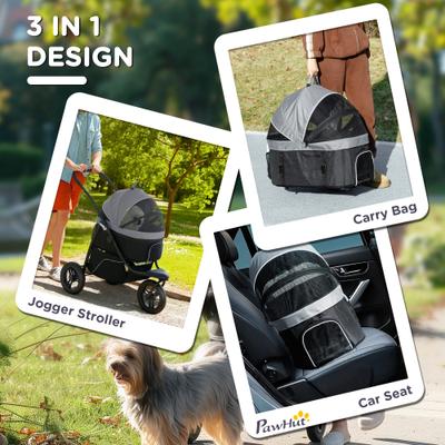Show full view: PawHut 3 in 1 Dog Stroller slide 5 of 10