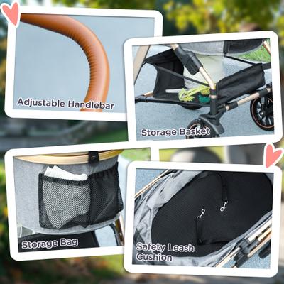 Show full view: PawHut 3 in 1 Dog Stroller with Detachable Cabin slide 9 of 10