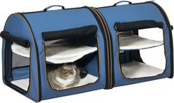 PawHut Portable Soft-Sided Cat Carrier, Blue