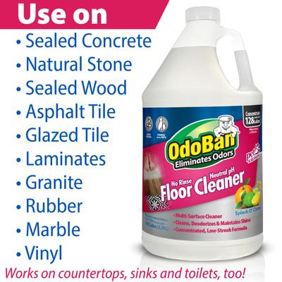 Show full view: OdoBan No Rinse Neutral pH Floor Cleaner, Citrus Scent, 1-gal bottle slide 3 of 9